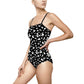 Women's One-piece Swimsuit (Black with White spots) - Just4U2020