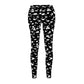 Women's Cut & Sew Casual Leggings (Black with White spots) - Just4U2020