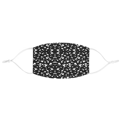 Fabric Face Mask (Black with White spots) - Just4U2020