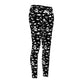 Women's Cut & Sew Casual Leggings (Black with White spots) - Just4U2020