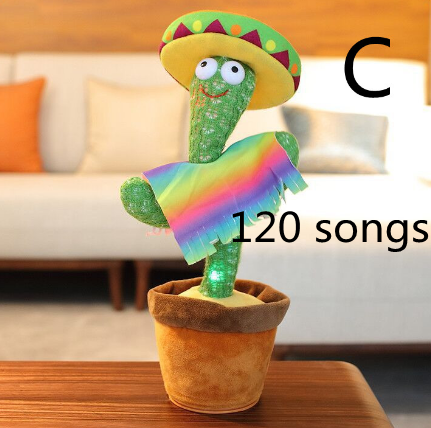 Dancing Cactus Enchanting Flower Electric Plush Toy Twisting Music Song - Just4U2020