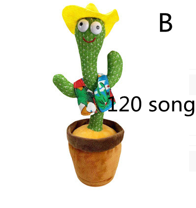 Dancing Cactus Enchanting Flower Electric Plush Toy Twisting Music Song - Just4U2020