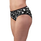 Women's Briefs (Black with White spots) - Just4U2020