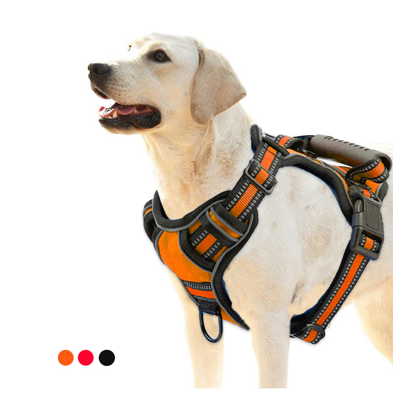 Dog Harness No Pull Breathable Reflective Pet Harness Vest - Just4U2020